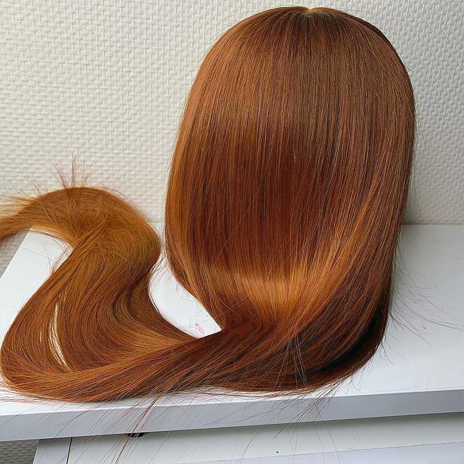 Ginger Blonde Colored 13x4 13x6 5x5 Lace Front Closure Human Hair Wigs Straight Frontal Wigs