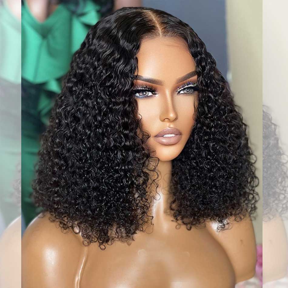 Bob Wigs Human Hair Short Curly Human Hair Wigs Full And Bouncy