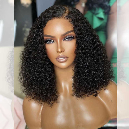 Bob Wigs Human Hair Short Curly Human Hair Wigs Full And Bouncy