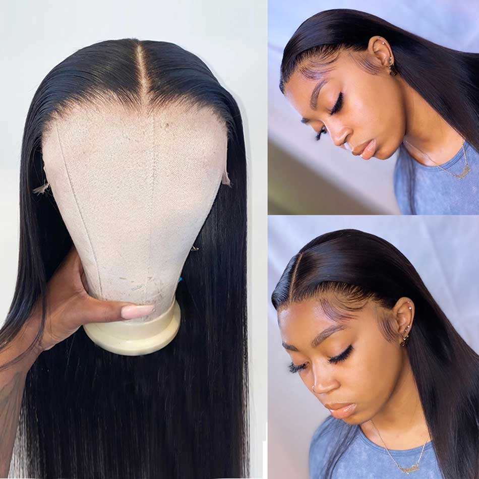 180% 13x4 13x6 Lace Front Human Hair Wigs Straight 100% Remy Human Hair Frontal Wigs