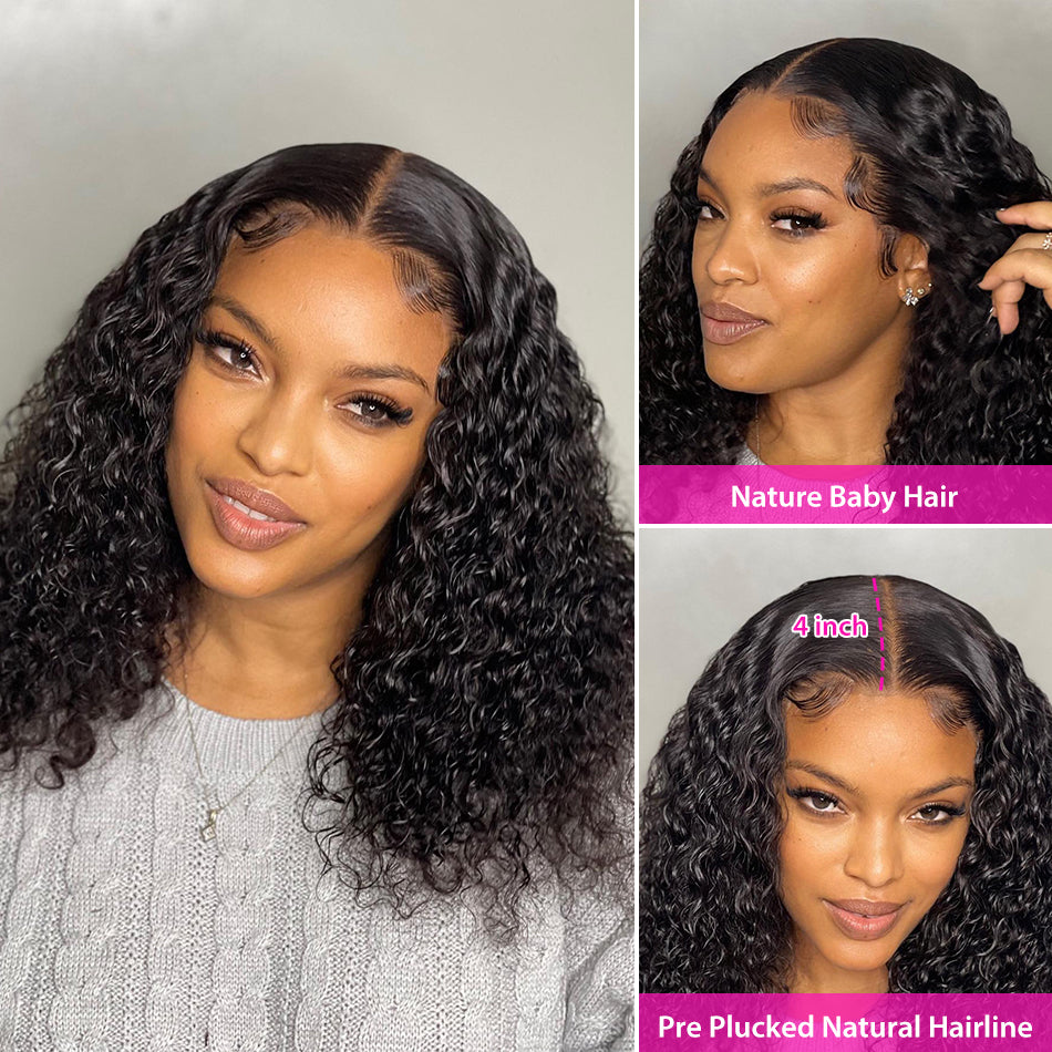 Bob Wigs Human Hair Short Curly Human Hair Wigs Full And Bouncy