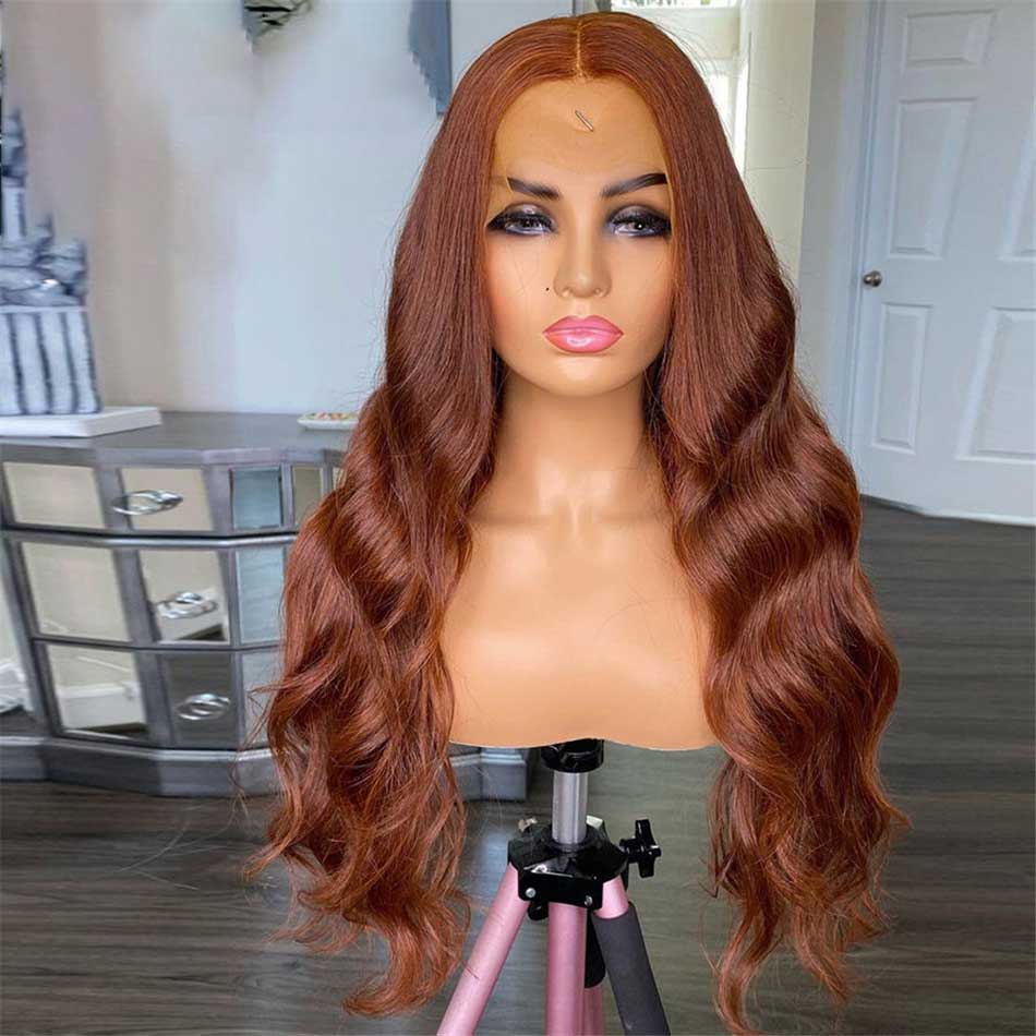 30# Brown Colored 13x4 13x6 5x5 Lace Front Closure Human Hair Wigs Body Wave Frontal Wigs