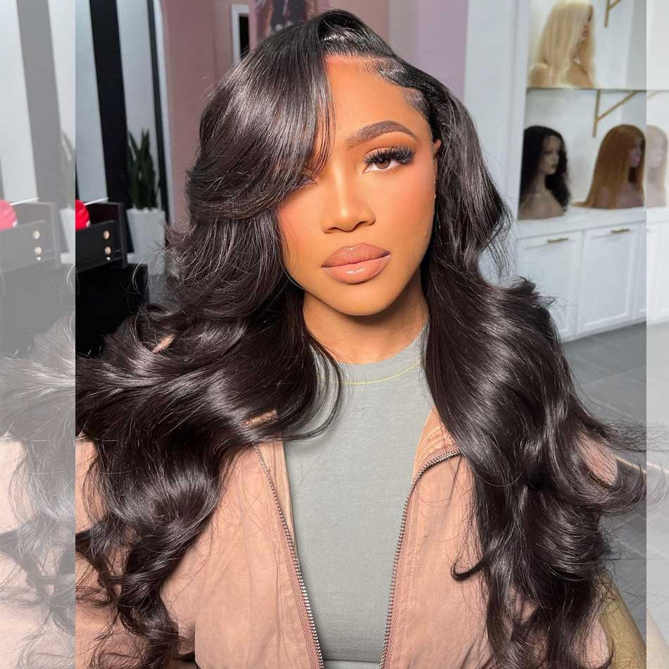 180% 13x4 13x6 Lace Front Human Hair Wigs Body Wave Pre Plucked Affordable Quality Wig