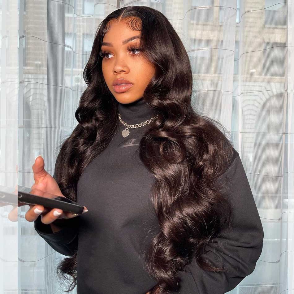 180% 13x4 13x6 Lace Front Human Hair Wigs Body Wave Pre Plucked Affordable Quality Wig