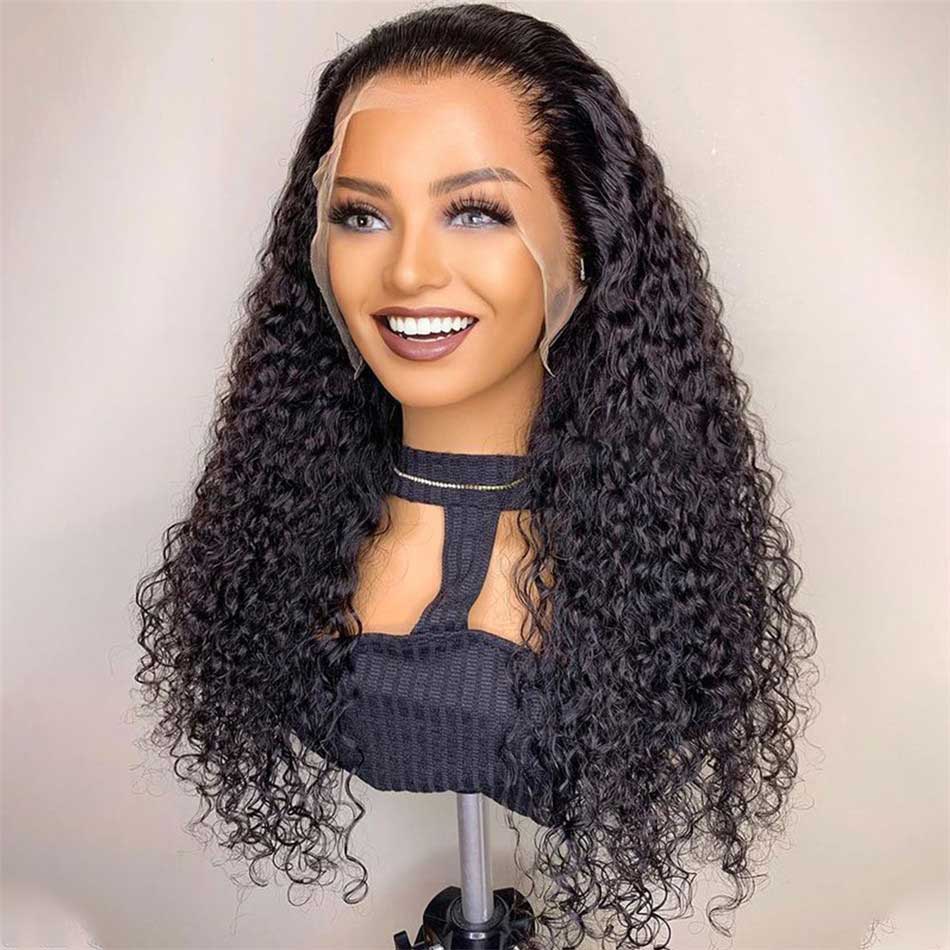 180% 13x4 13x6 Lace Front Human Hair Wigs Deep Curly 100% Remy Human Hair Frontal Wigs