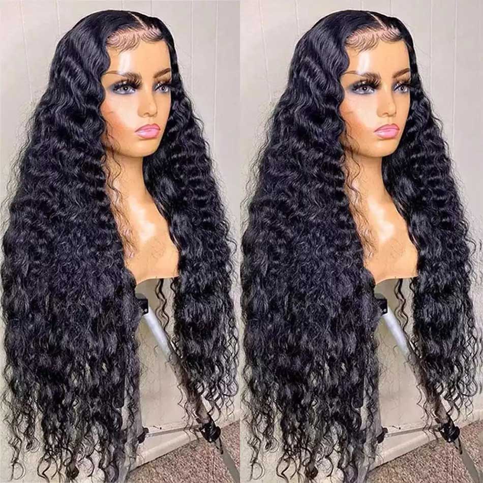 180% 13x4 13x6 Lace Front Human Hair Wigs Deep Wave 100% Remy Human Hair Frontal Wigs