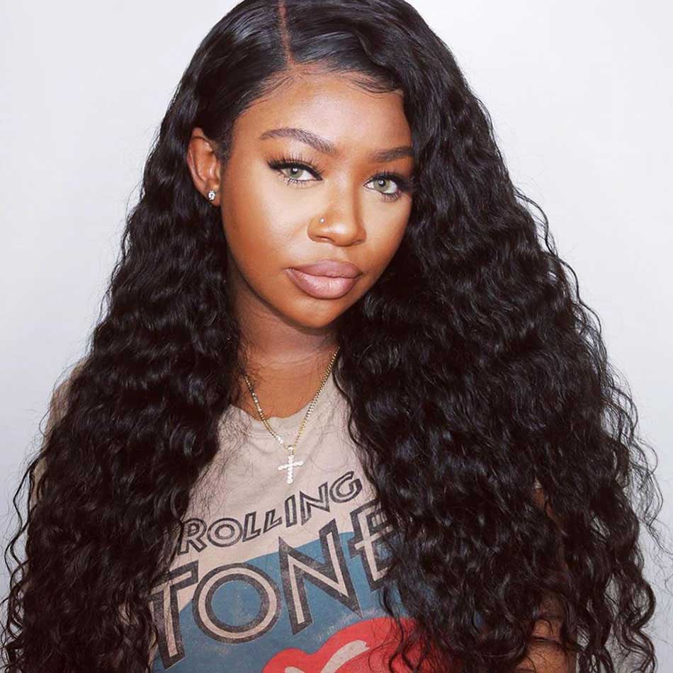 180% 13x4 13x6 Lace Front Human Hair Wigs Water Wave 100% Remy Human Hair Frontal Wigs